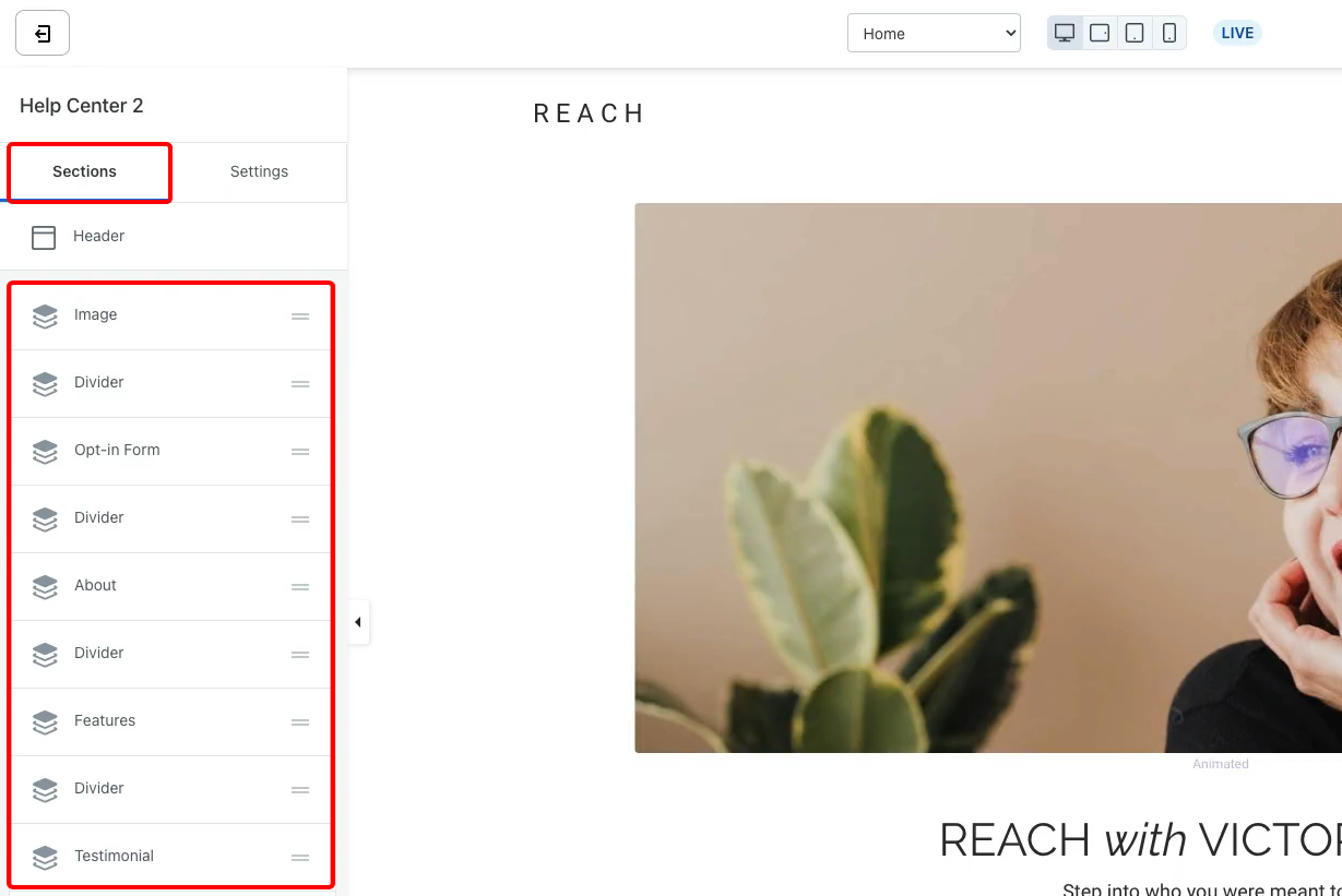 Kajabi website wizard features