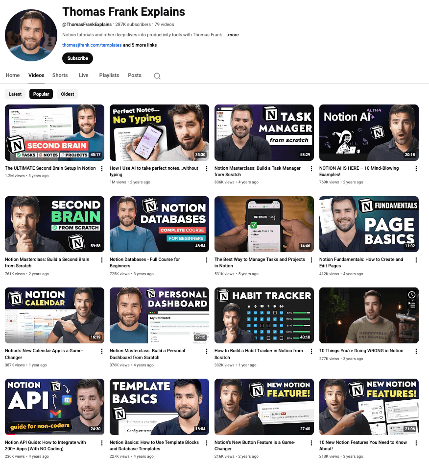 Thomas Frank Explains channel videos