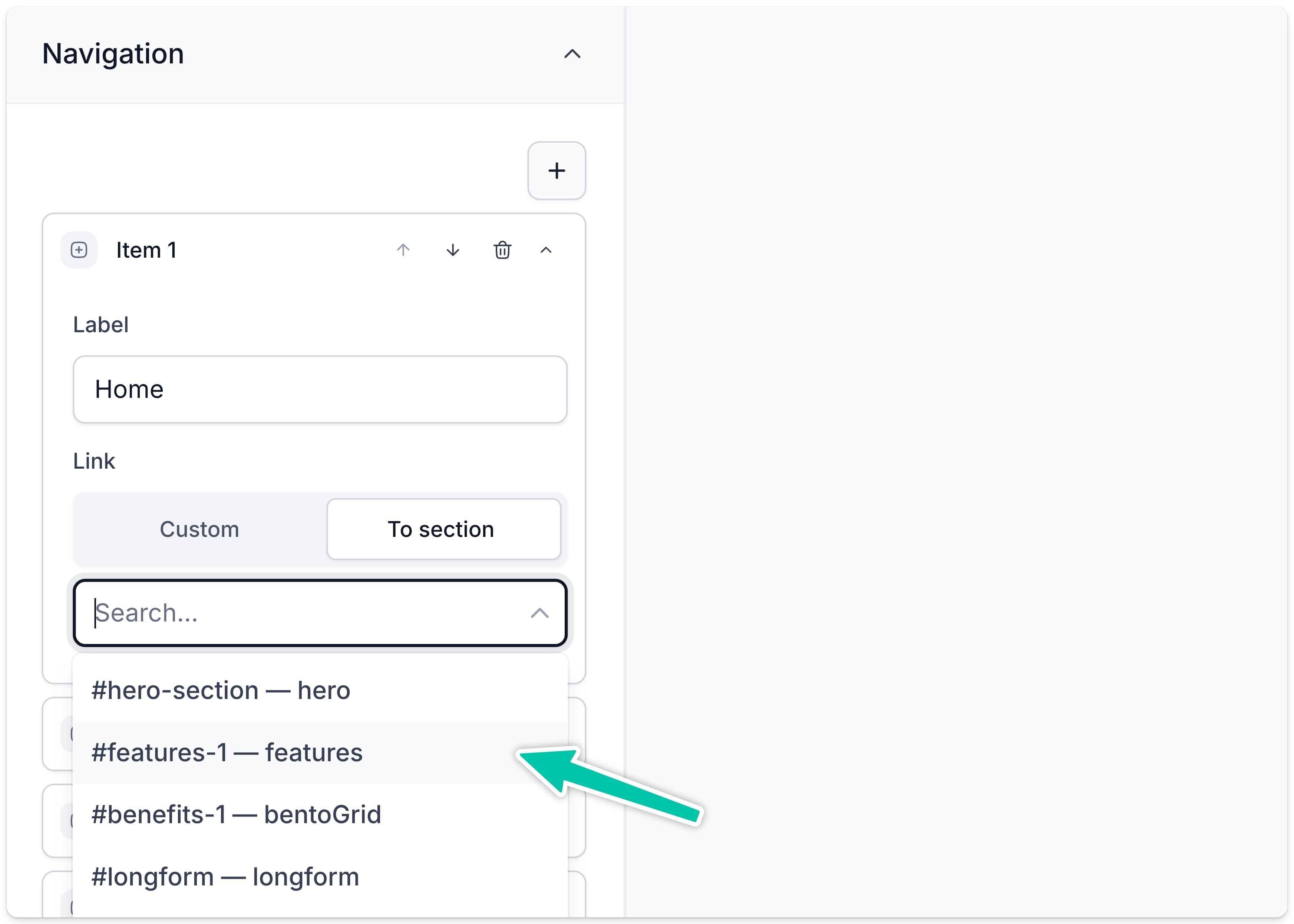 Easypage navigation and section linking