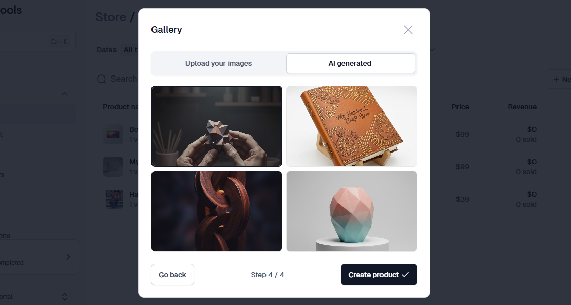 gallery preview with product images