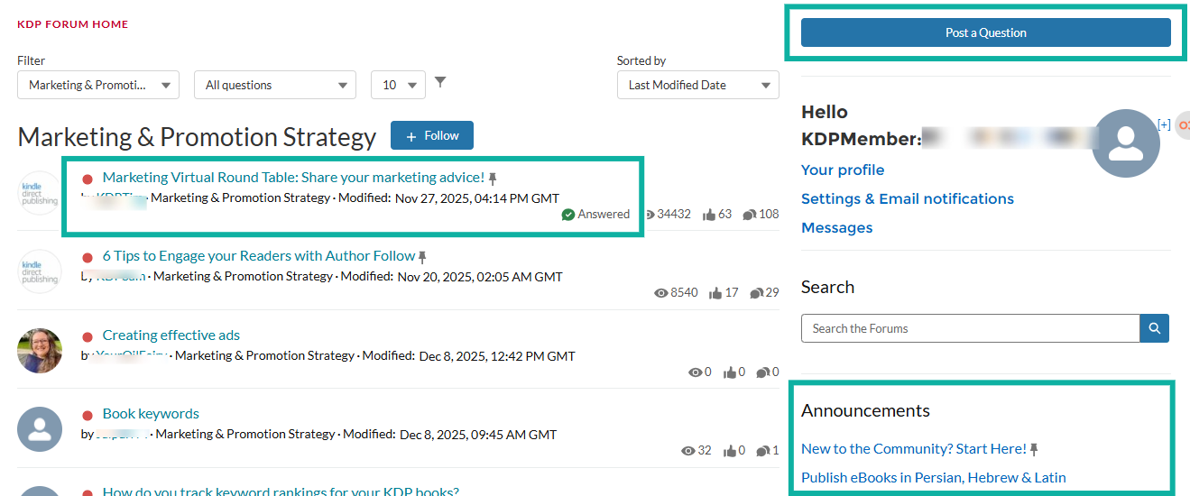 marketing and promotion strategies in forum