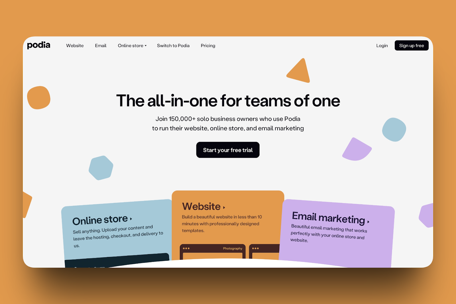 Podia - best platforms to sell e-books