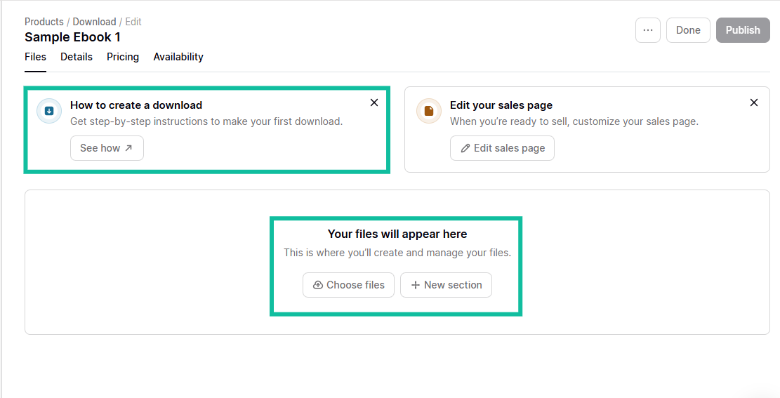 add files and how to create a download