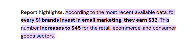 report highlights on brand investments in email marketing