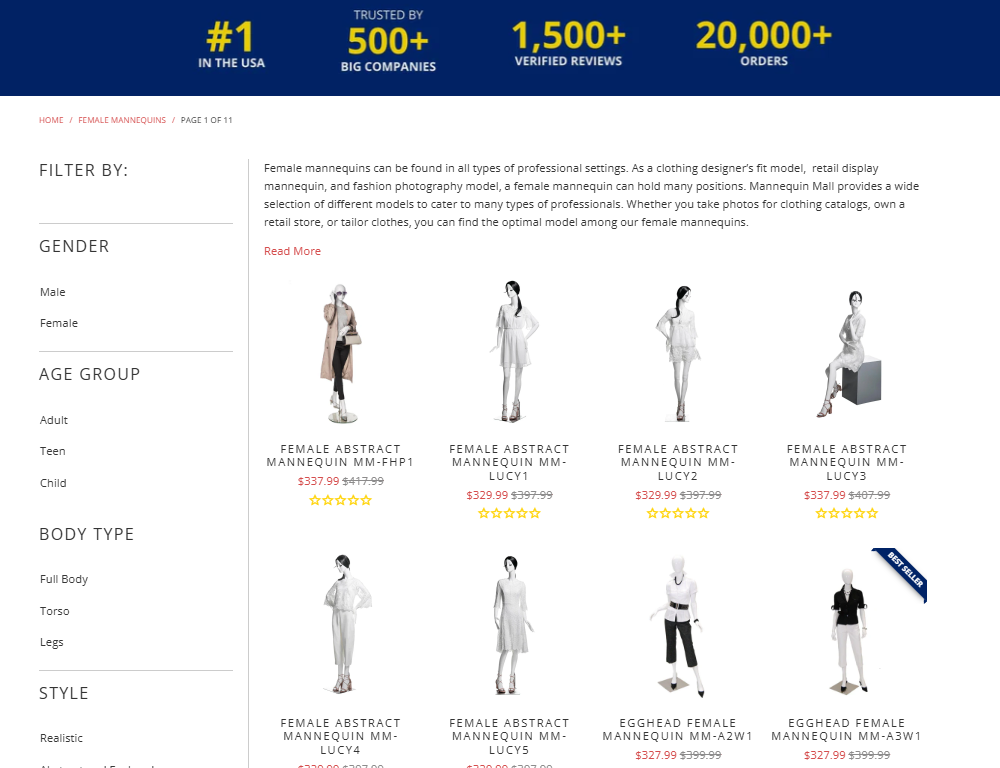 Conversion Funnel - Mannequin Mall