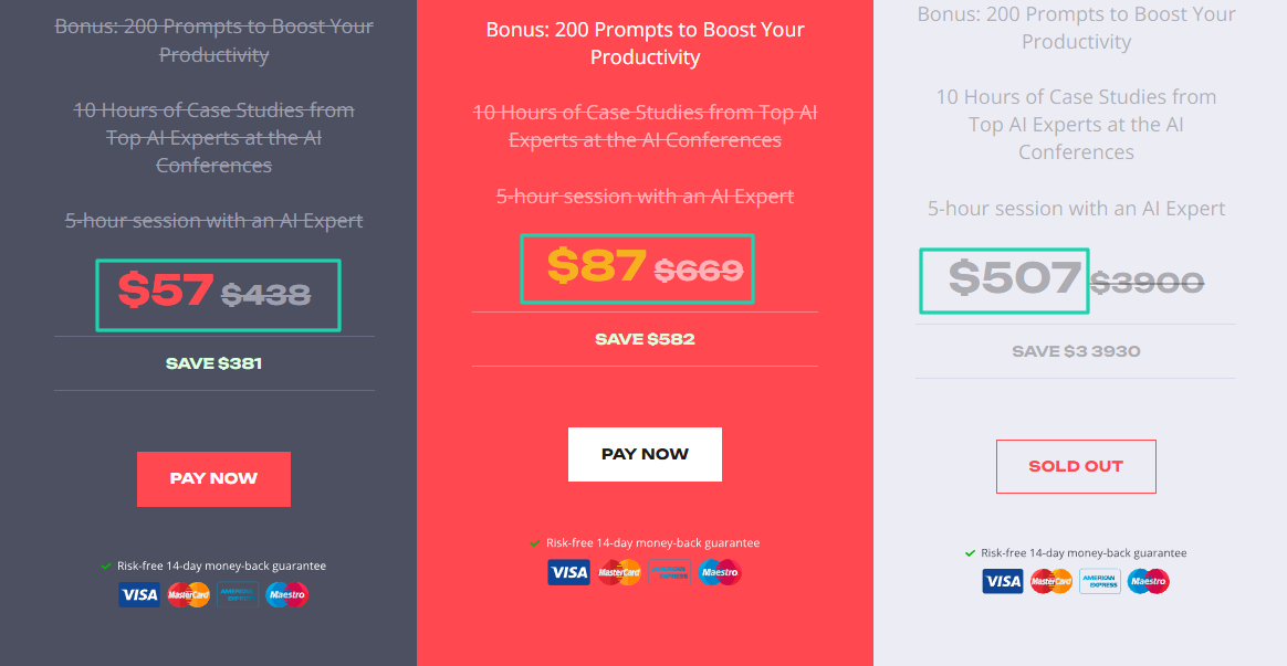 ai for marketers pricing plans