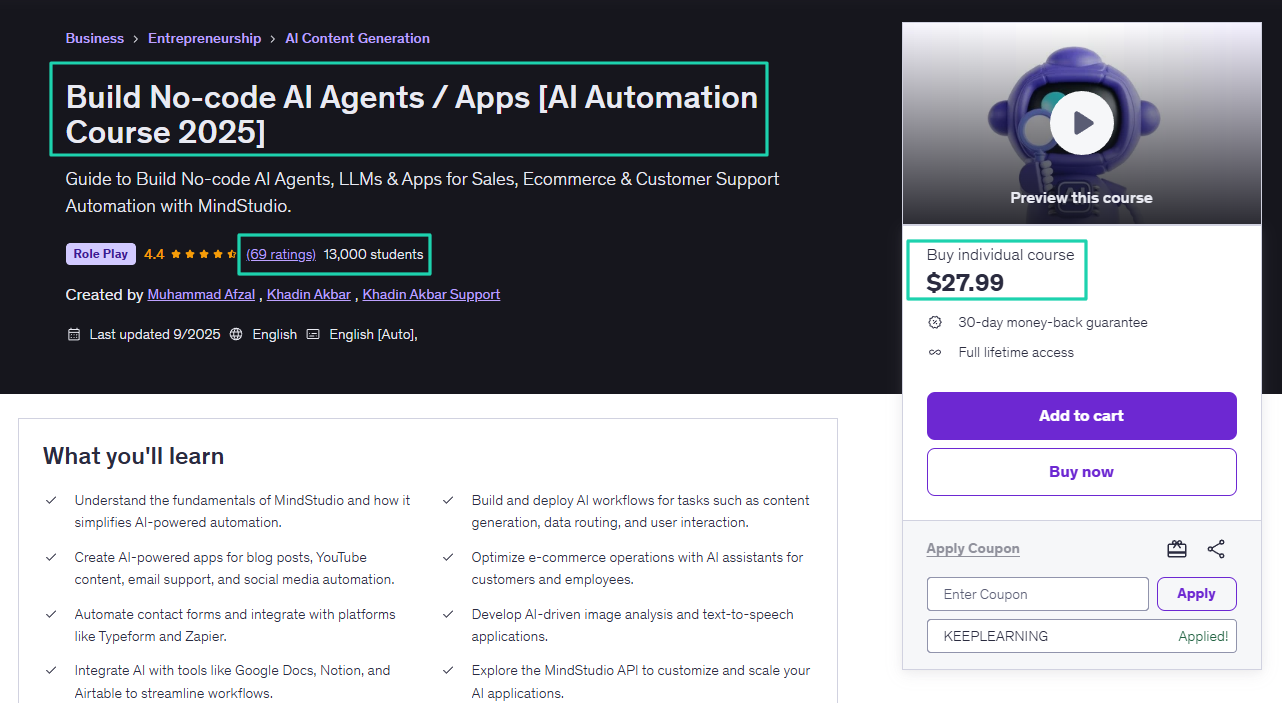 ai automation course