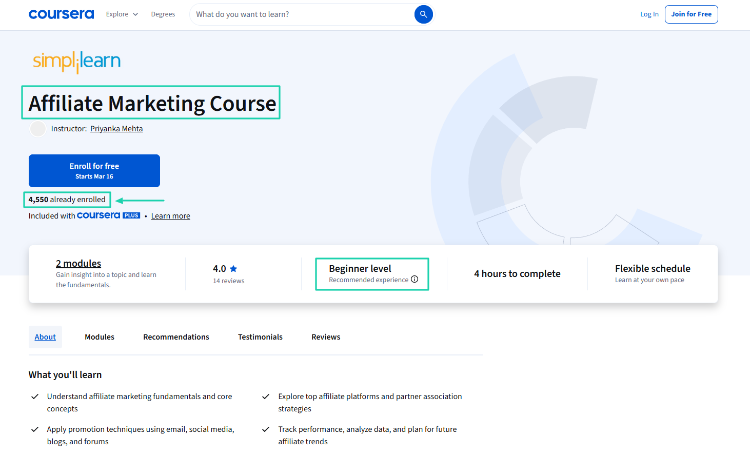 affiliate marketing course