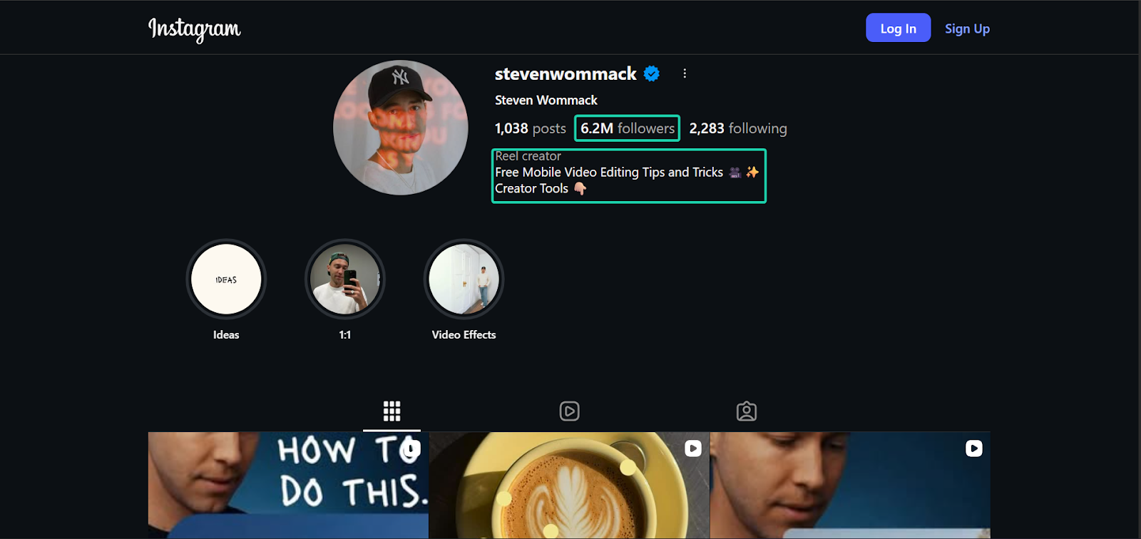 steven womack instagram profile