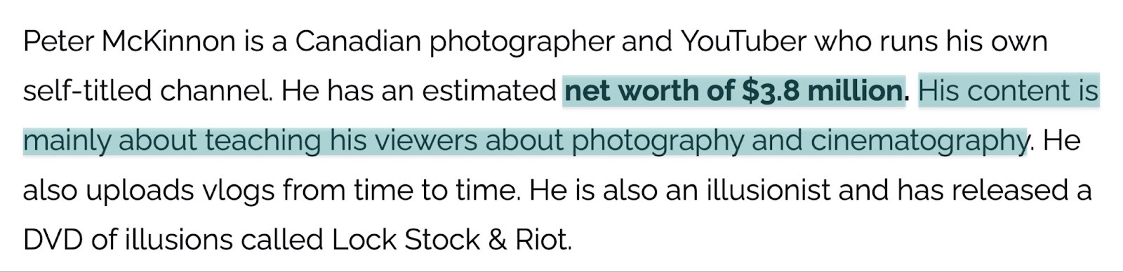 peter mckinnon net worth