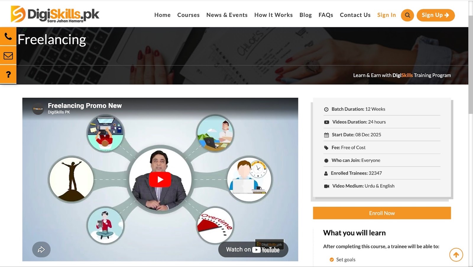 freelancing course on digiskills