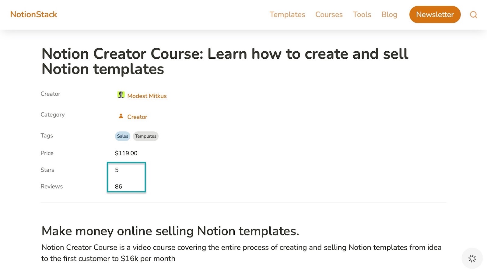 notion creator course 