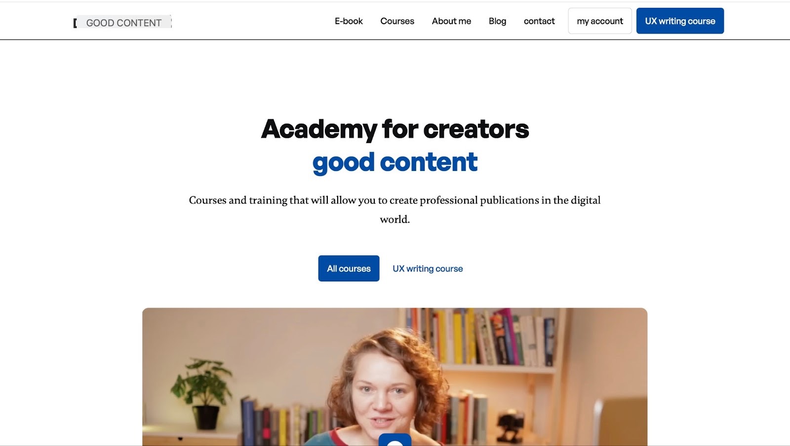 ux writing landing page