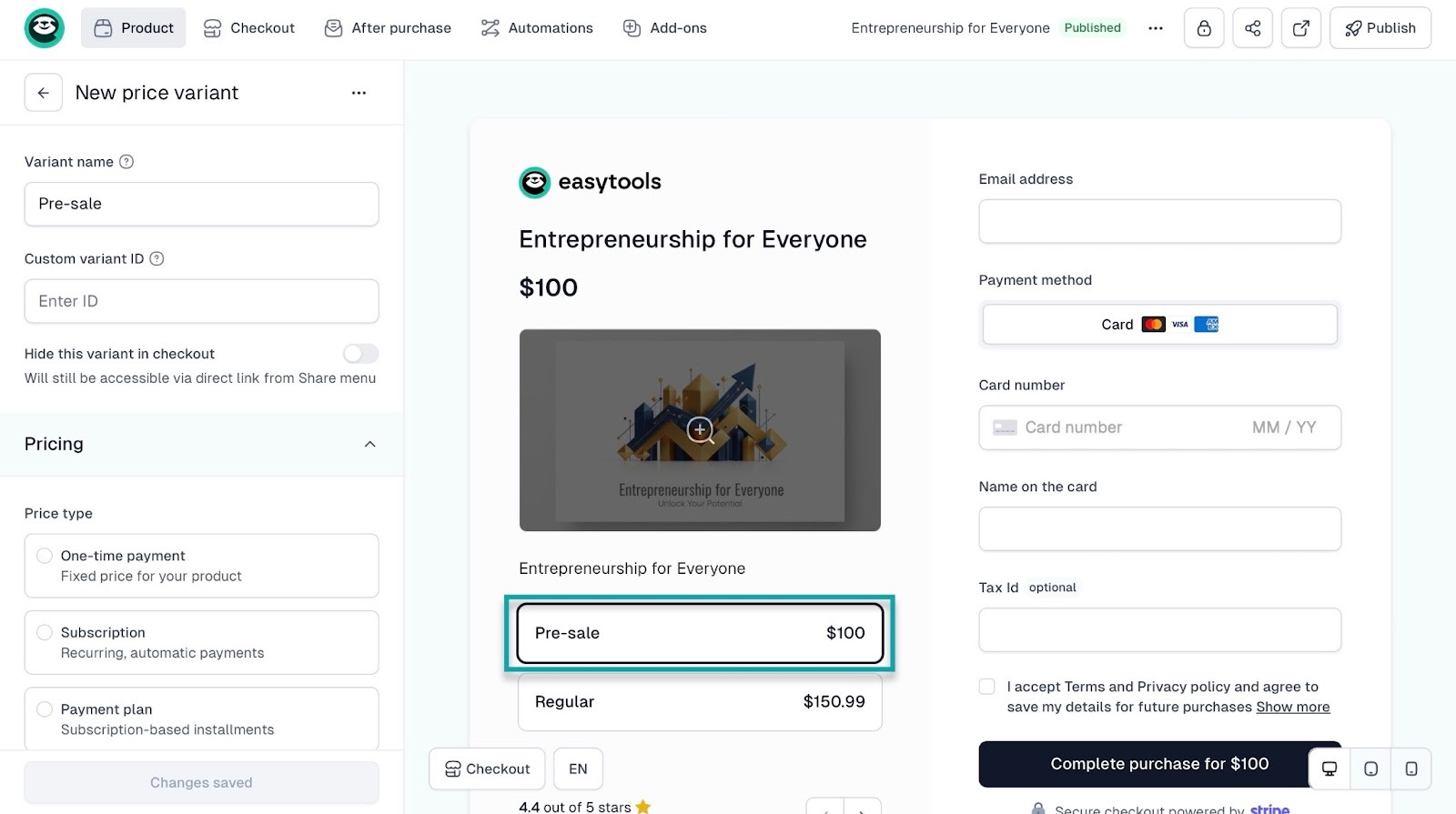 digital product on easycart