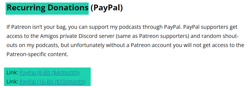 rob o'hara support page