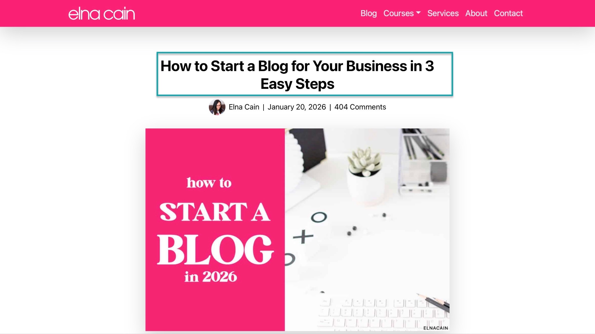 elna cain blog site