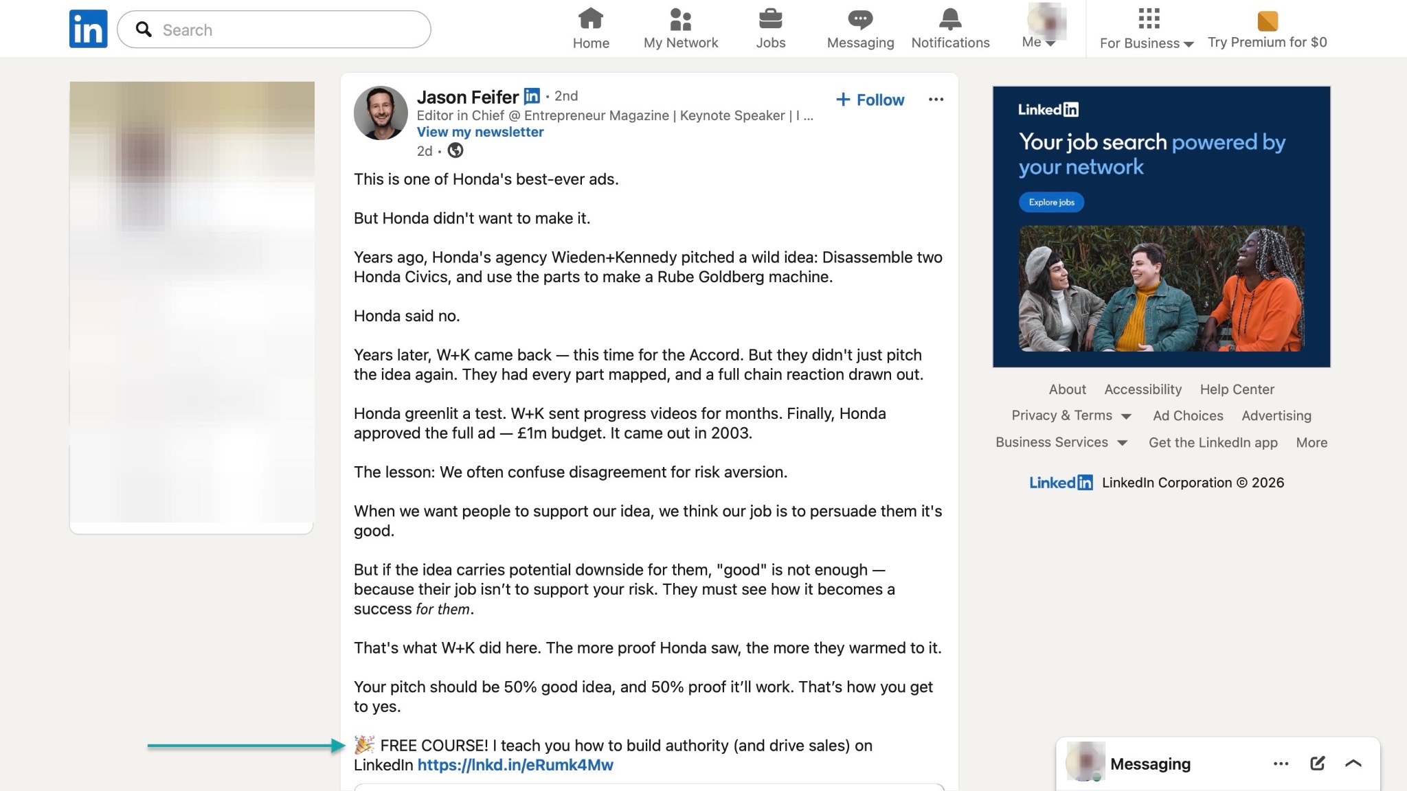 jason fiefer post on his expertise