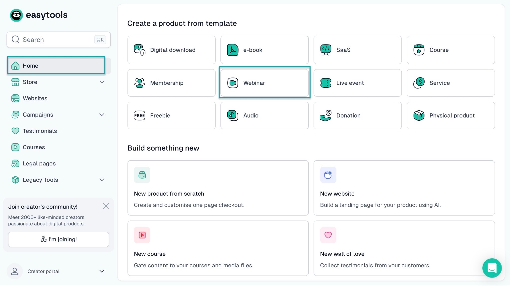 easytools homepage