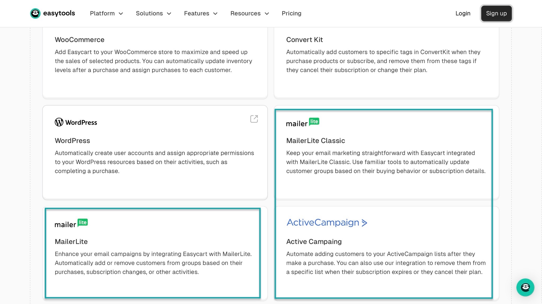 easytools integrations