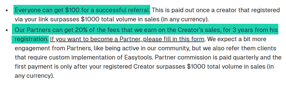 easytools incentives and offers to affiliates