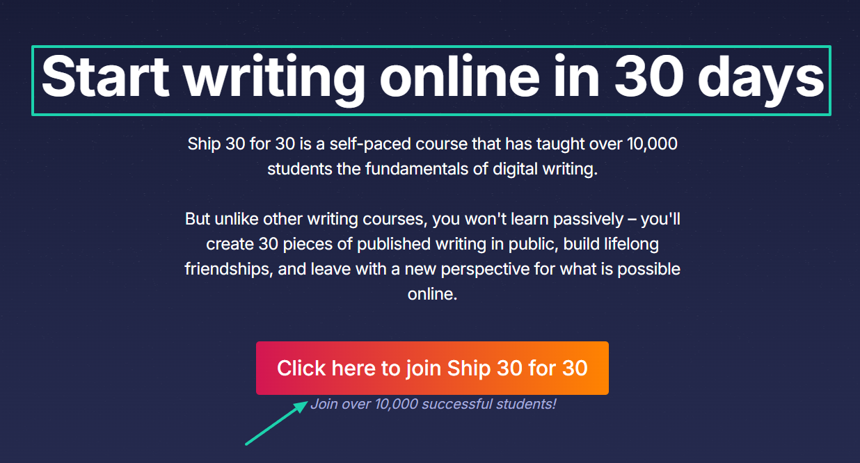 challenge-based campaign to promote an online course