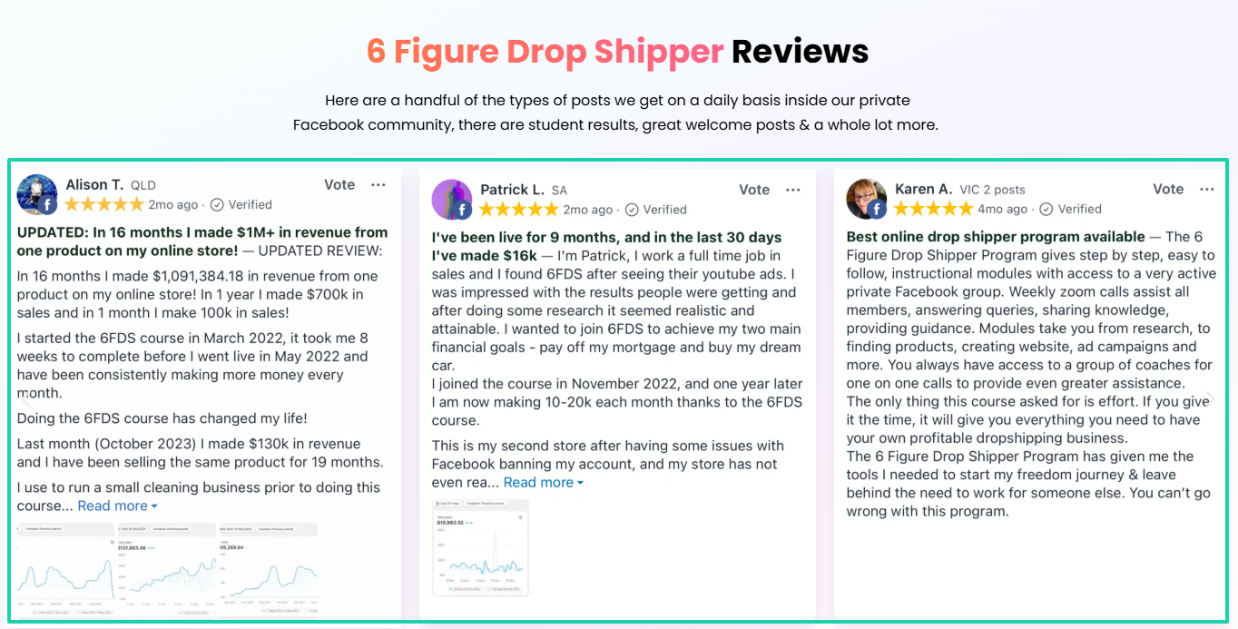 six figure drop shipper reviews