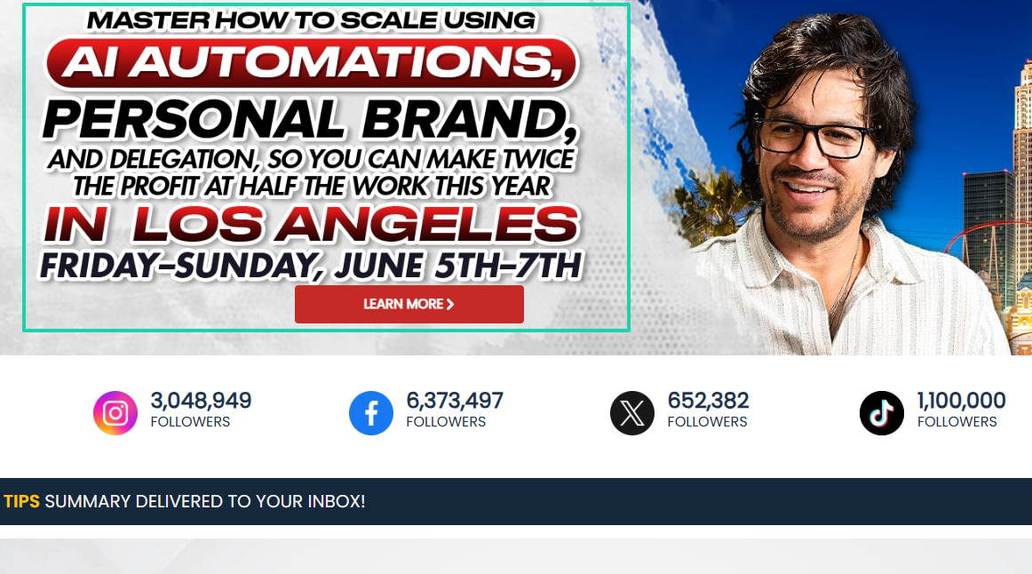 tai lopez course offer page