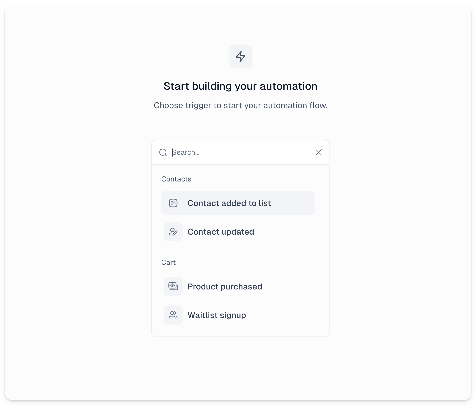 Easymail automation triggers