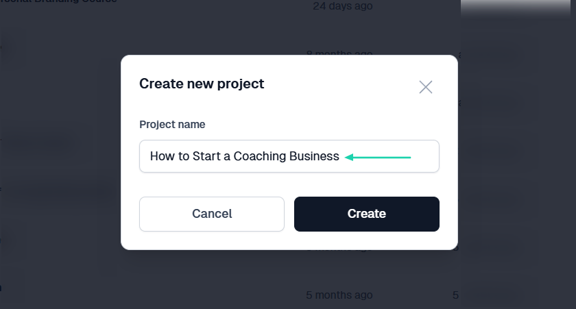 add project name