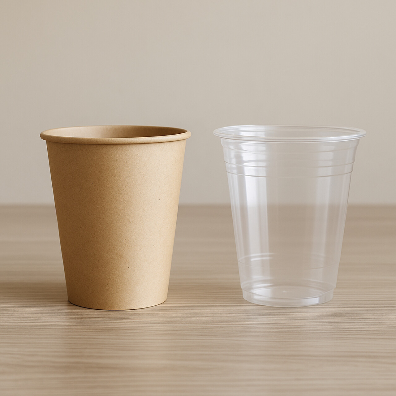 Quando usar copos de papel ou de plástico?