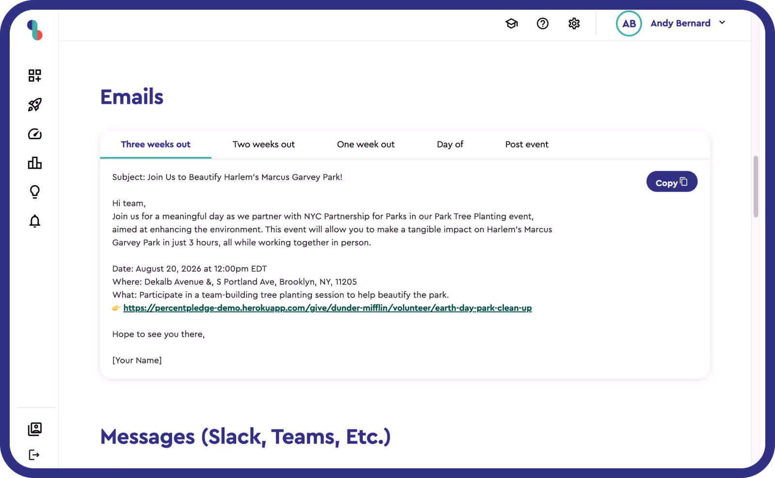 A user seamlessly completing the donation process, with 100% of their contribution going to charity—showcasing Percent Pledge’s commitment to 0% donation fees.