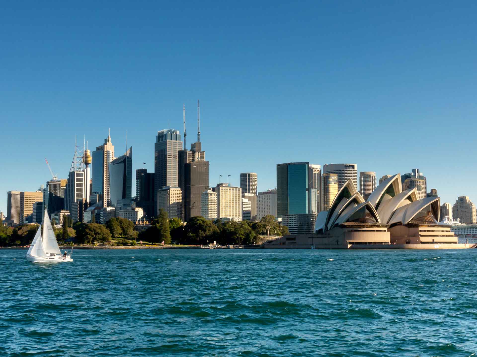 Sydney Harbour with the Opera House and city skyline