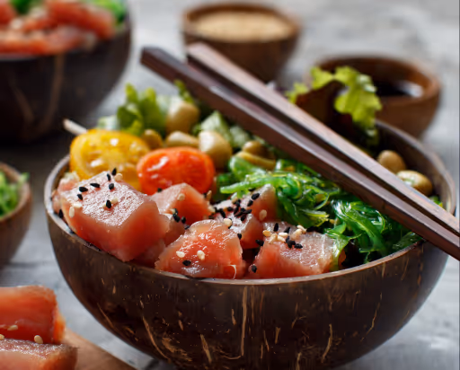 Tonhalas Avokádós Poke Bowl Hozzávalók