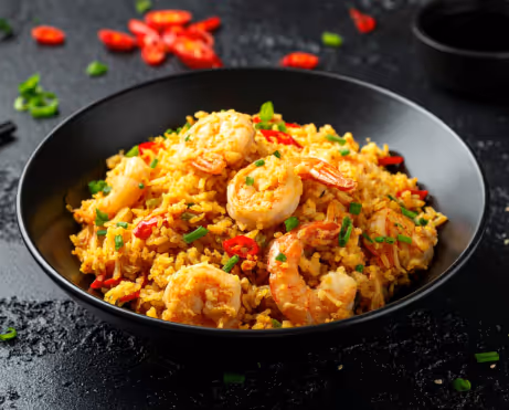 Ázsiai Tojásos Rizs Garnélarákkal Recept