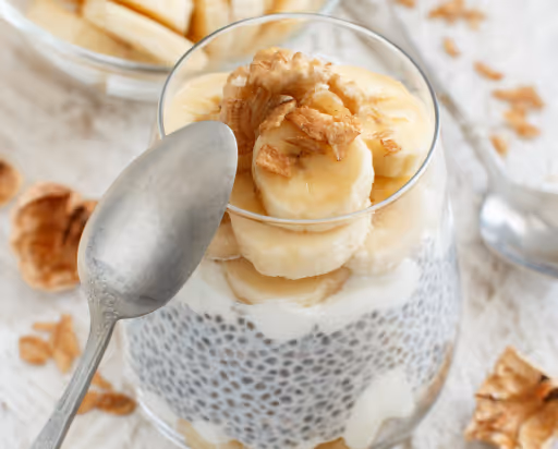 Diós-Banános Chia Pudding Recept