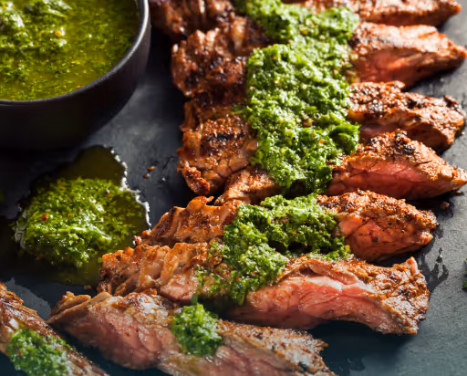 Diétás Steak Chimichurrival, Krumplival