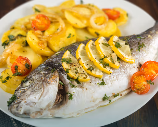 Sült Pisztráng Burgonyával