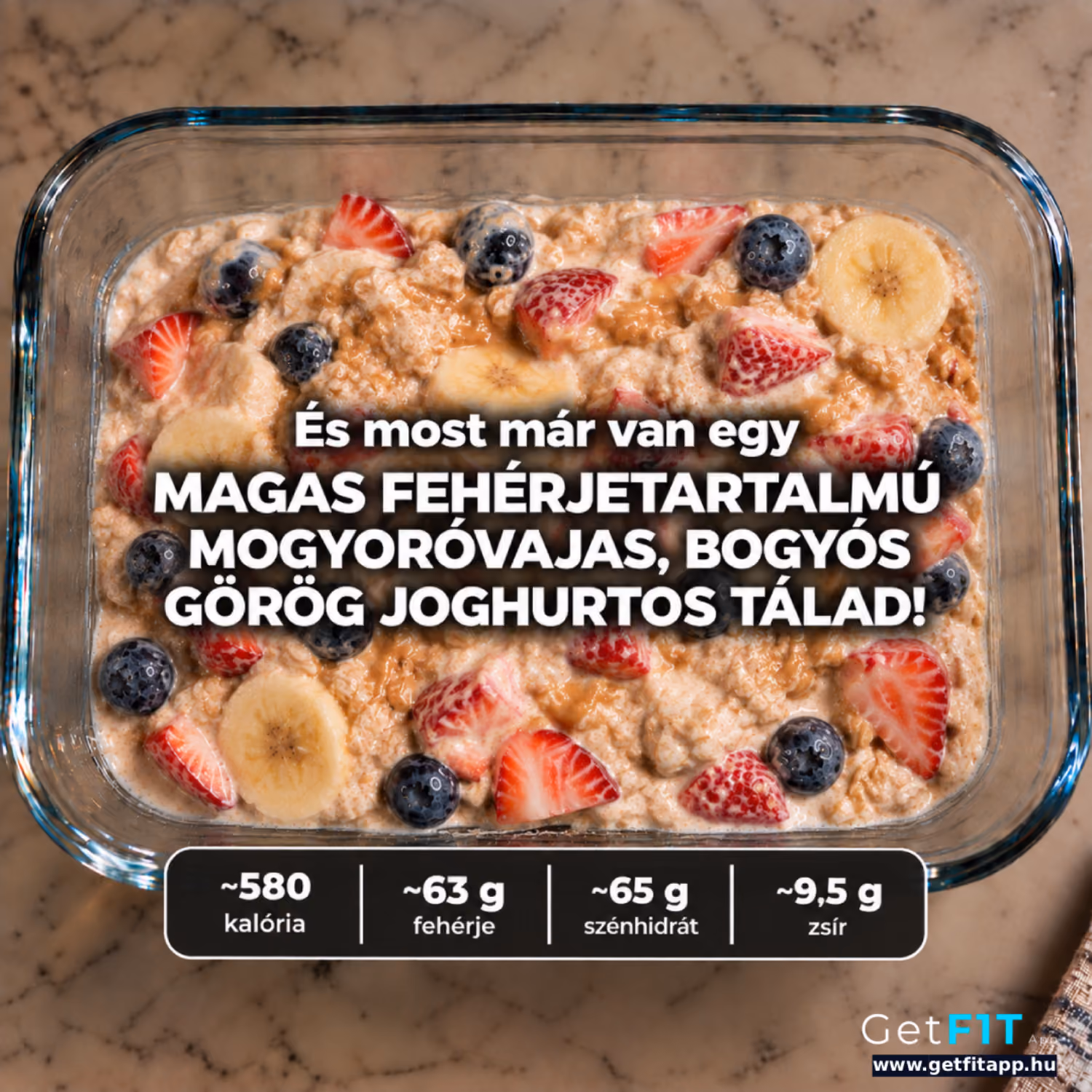 Mogyoróvajas Gyümölcsös Joghurt Tál