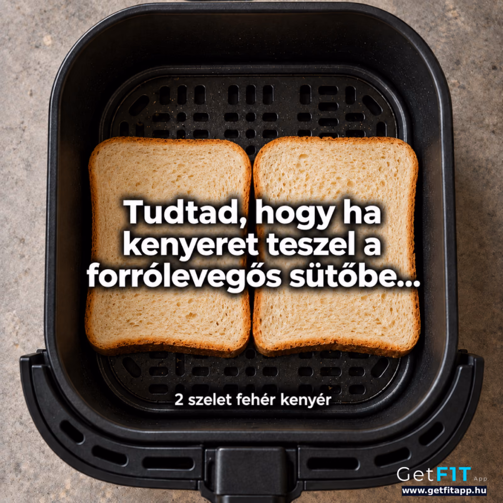 Fehérjedús Tojásos-Sonkás Melegszendvics Air Fryer-ben