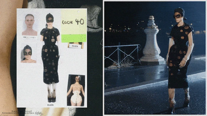 Maison Margiela Nighthawk, animated film still 066. Film directed by Sasha Kasiuha. Creative direction by John Galliano.