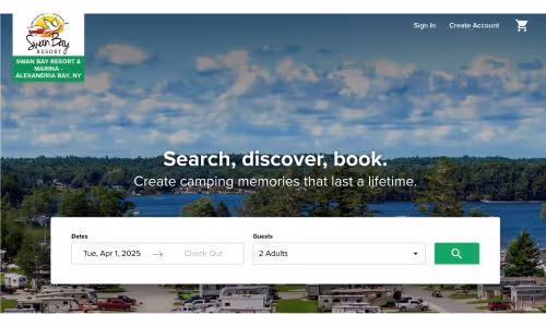 Swan Bay Resort's Campspot Online Booking Site