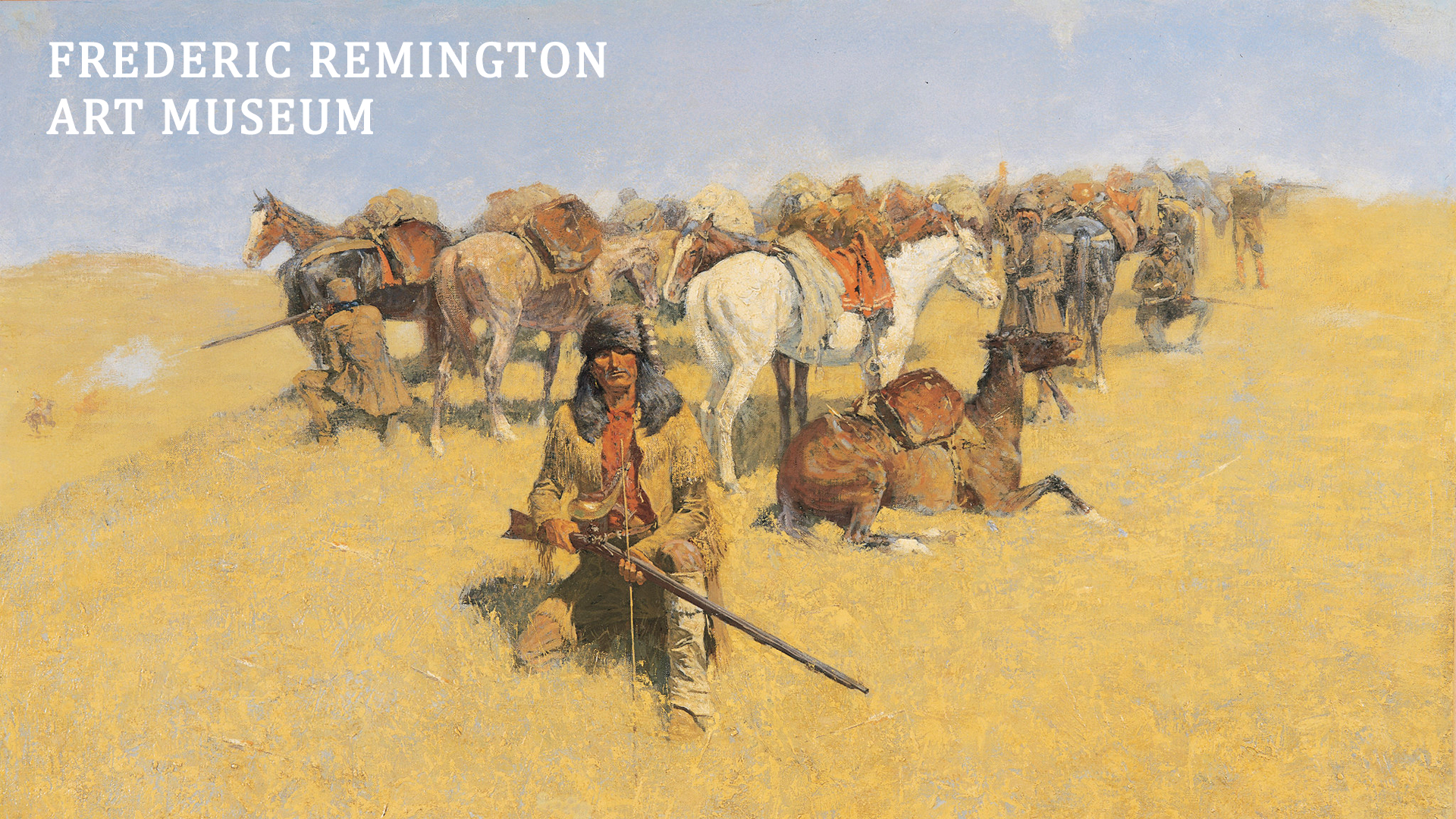 Old Time Plains by Frederic Remington
