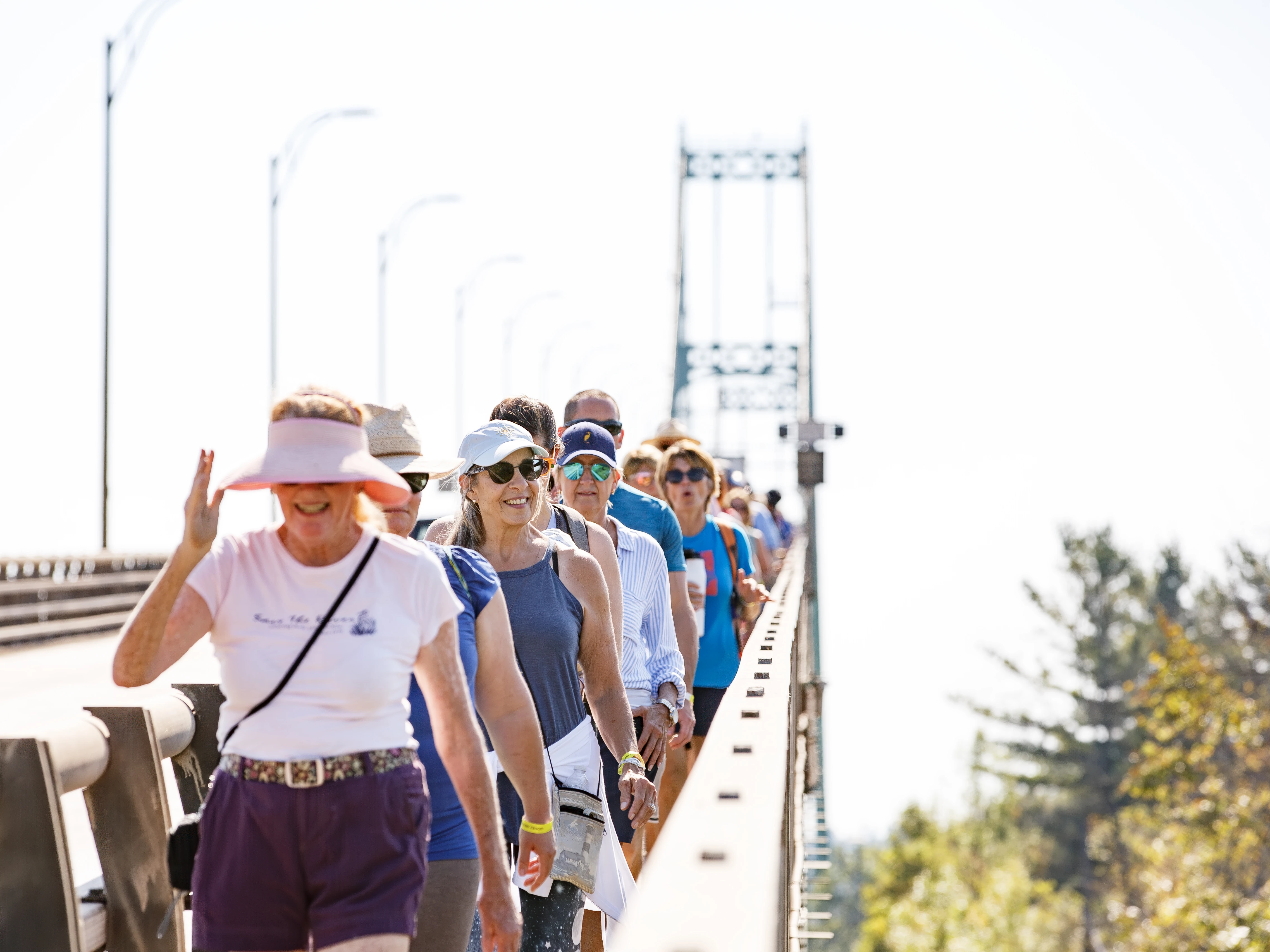 Bridge the Gap: Walk for Local Cancer Care 2025. Community uniting by the Thousand Islands Bridge.
