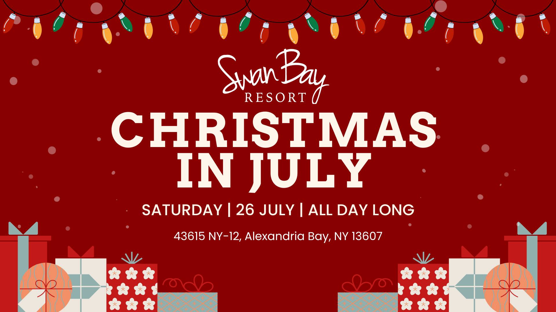 Christmas in July at Swan Bay in 2025: Festive fun with crafts, cookies, and Santa by the water.