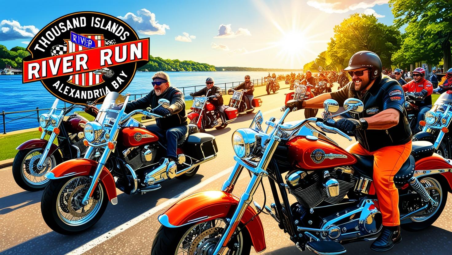 Thousand Islands River Run Bike Rally 2025: Motorcycles, live music, and fun by the water.