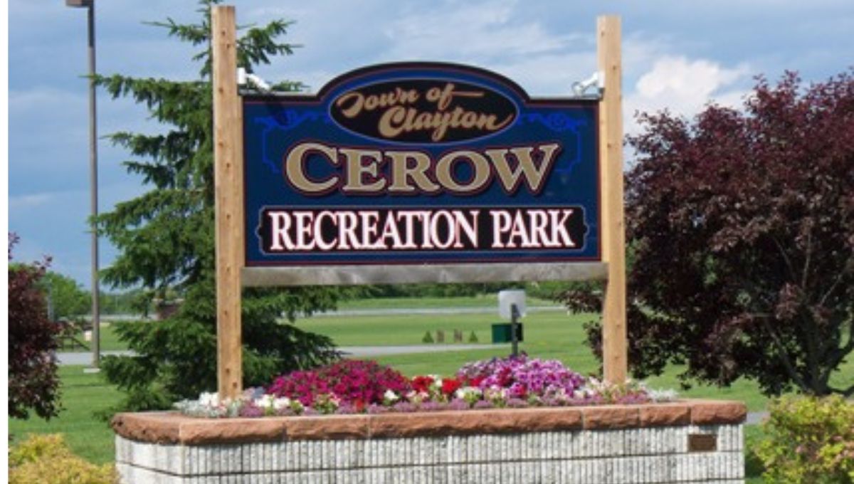 Cerow Recreation Park with Olympic pool sports fields and ice arena in Clayton New York near Thousand Islands