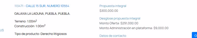 ID: 1070 REMATE CASA EN GALAXIA LA LAGUNA CALLE 15 SUR 