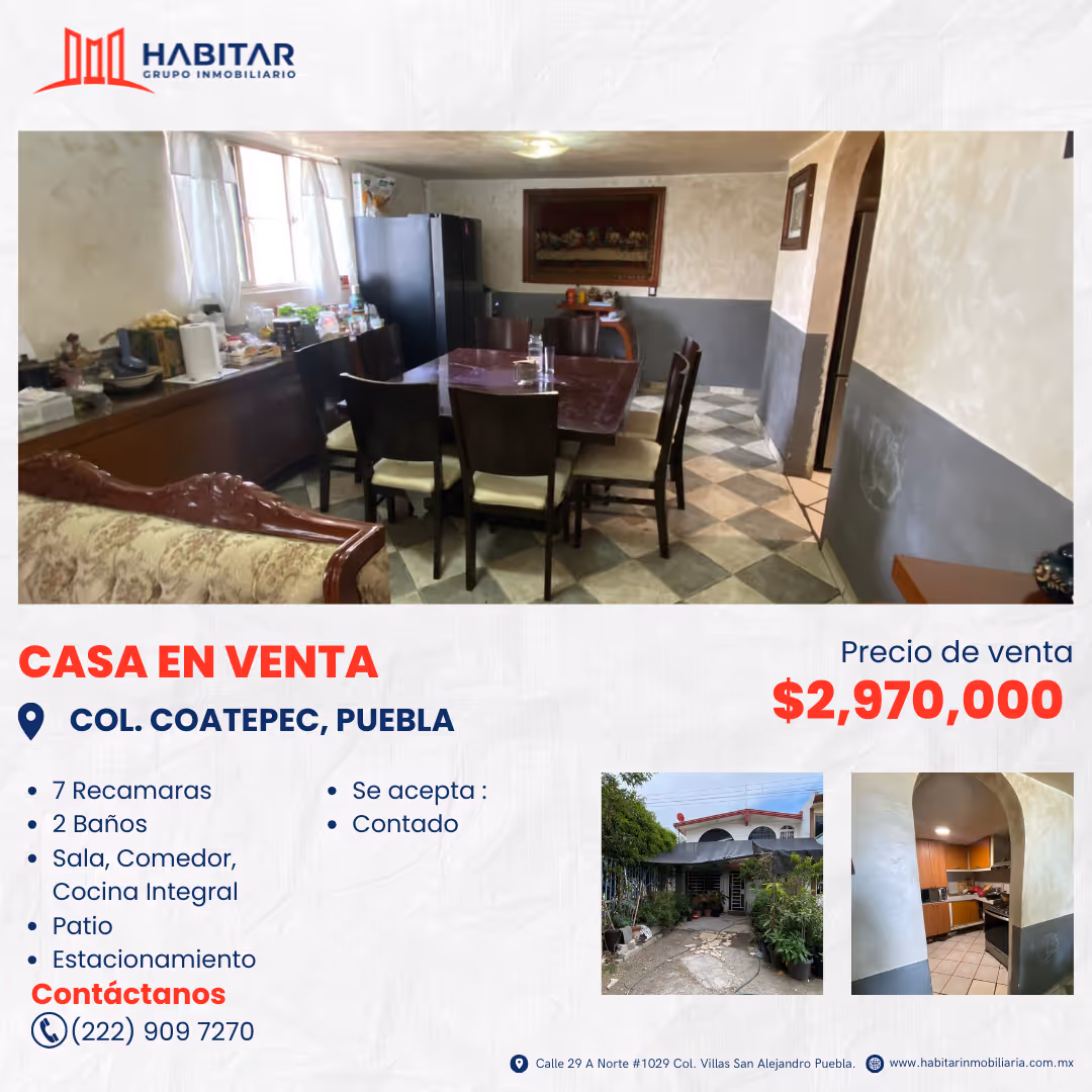 V03: VENTA DE CASA EN COLONIA COATEPEC CERCA DE PERIFÉRICO Y 11 SUR 