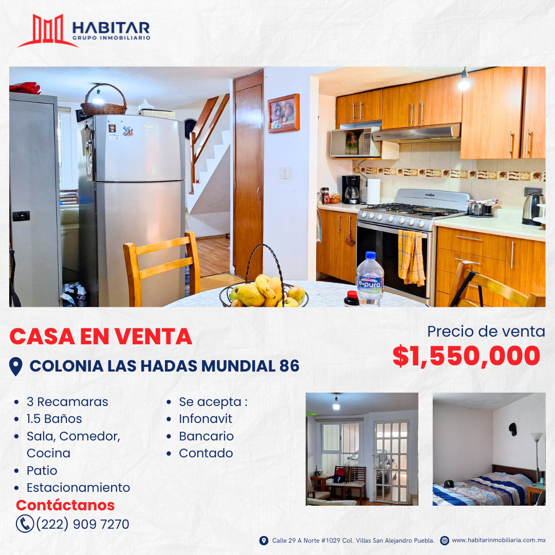 VENTA DE CAS EN COLONIA LAS HADAS MUNDIAL 86 CERCANO A PLAZA SAN PEDRO