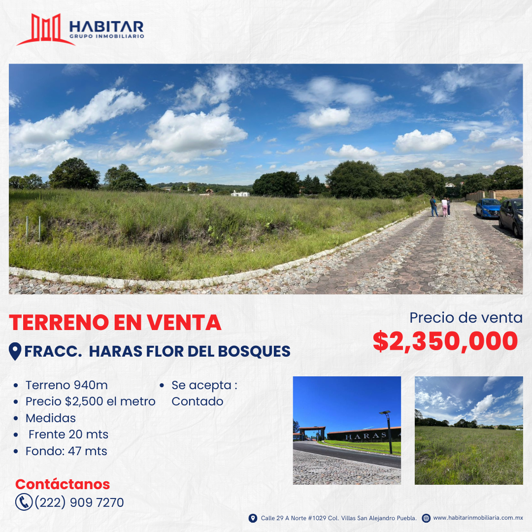VENTA DE TERRENO EN FRACC. HARAS CIUDAD ECOLÓGICA